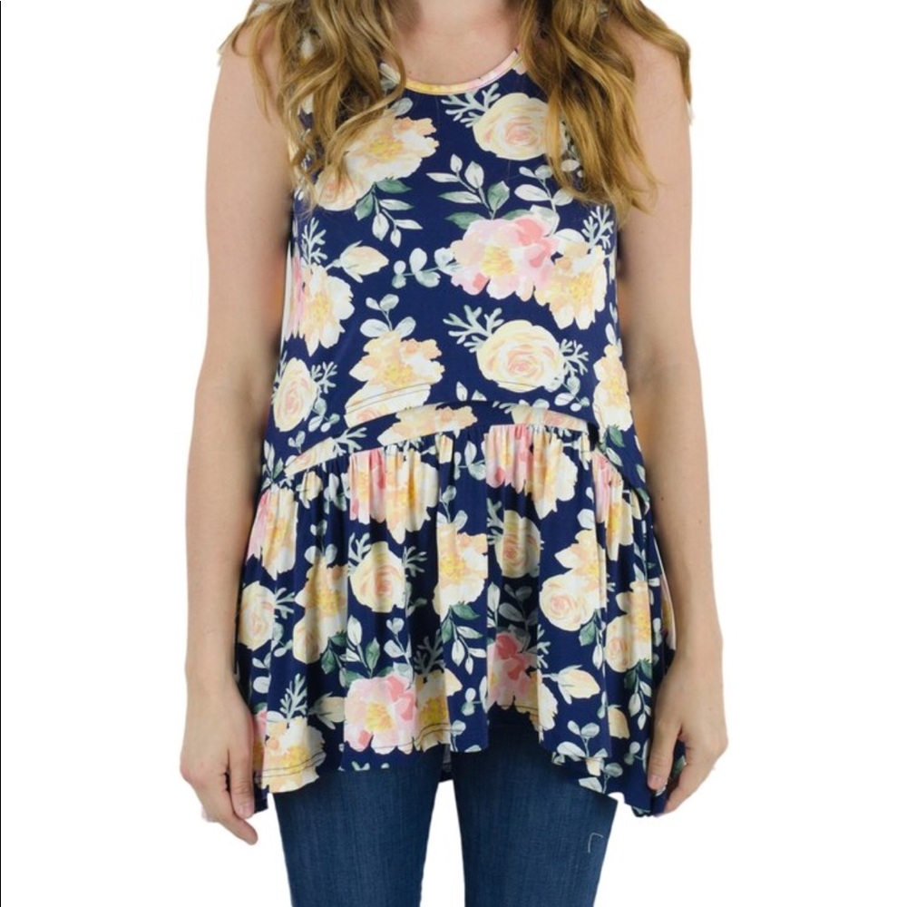 Latched mama floral nursing tank sz S